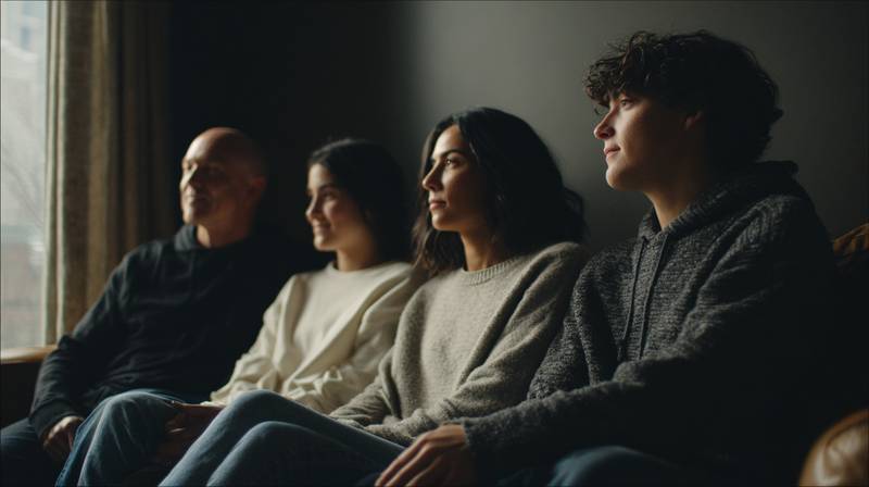 Family therapy session in the Inland Empire with Medi-Cal acceptance, showing a family listening together.