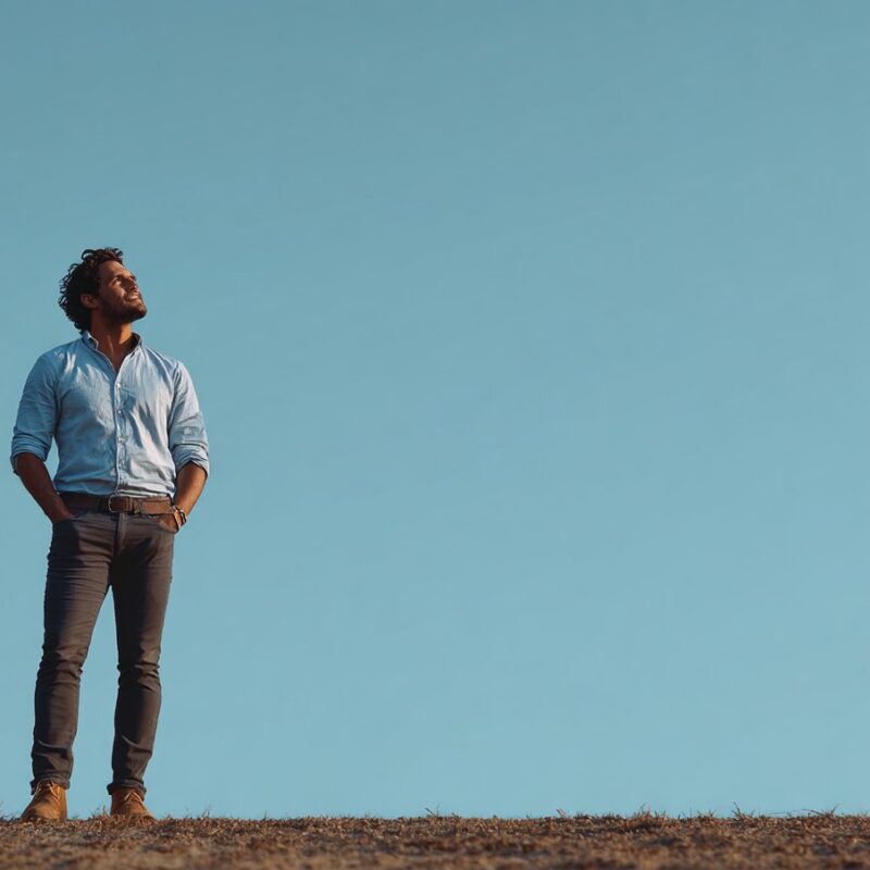 adhd-counseling-for-adults-man.jpg Man standing outdoors beneath a blue sky, accompanying an article about ADHD counseling for adults.